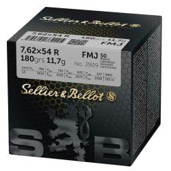 Munitions Sellier & Bellot 7.62X54R FMJ 180gr X50 en vrac