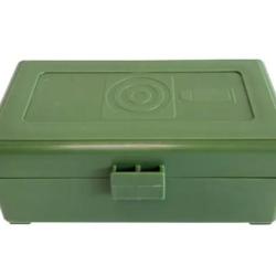 Bo&icirc;te de rangement verte 50 munitions Calibre 45 ACP