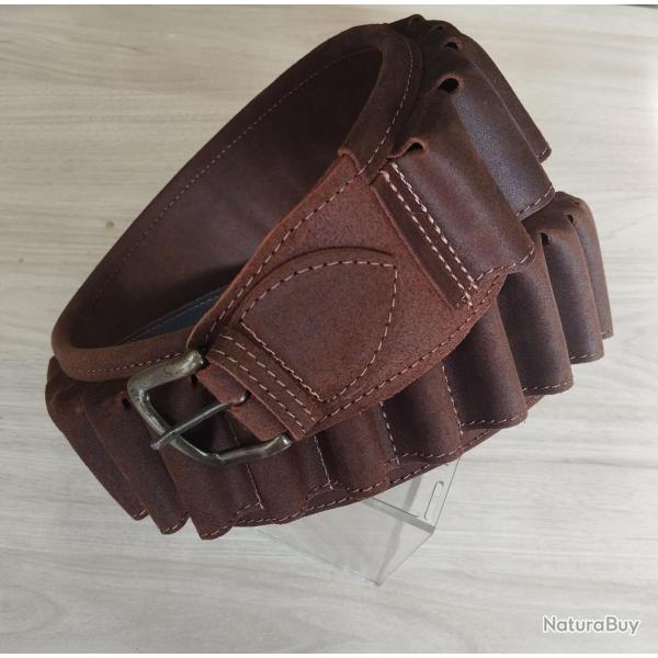 Cartouchire cuir daim retourn cal 12 - 30tubes