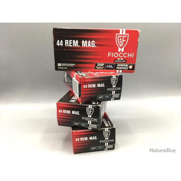 200 CARTOUCHES FIOCCHI C/44MAG SJSP 240 GR (4 boites)