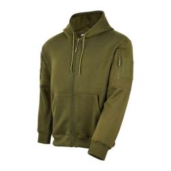 Sweat Zipp&eacute; &agrave; capuche ARES Kaki