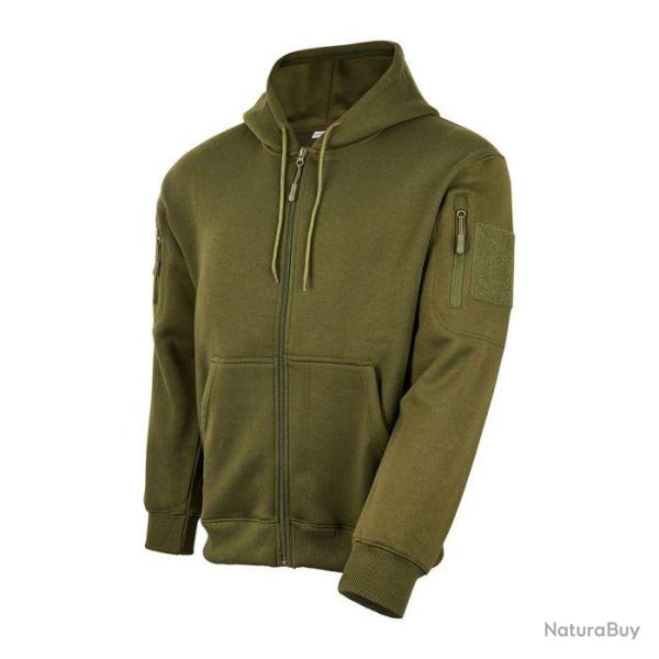 Sweat Zipp� � capuche Ares Kaki