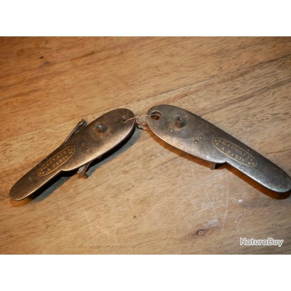 Paire de platines de fusil �  percussion � platines arri�res "GAUVAIN � PARIS"