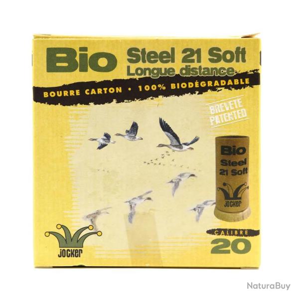 Boite de 25 cartouches Bio Steel acier �tam� 21g calibre 20-70