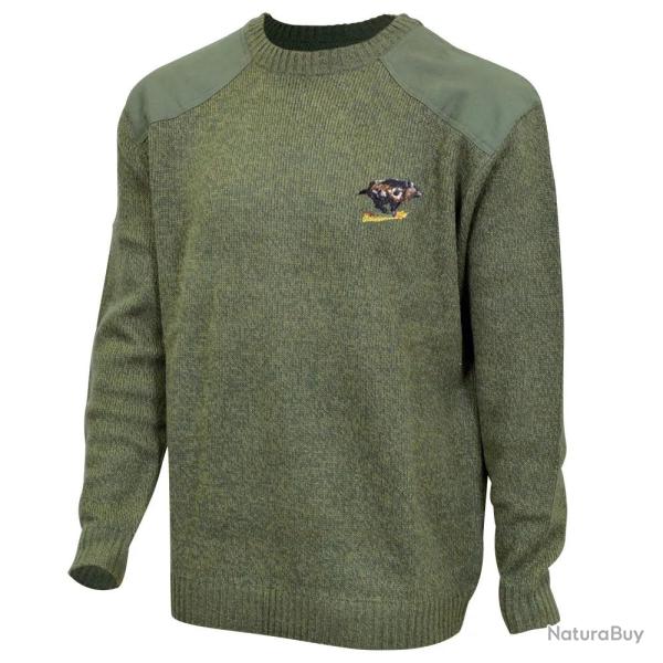 Pull col rond broderie Sanglier Taille S