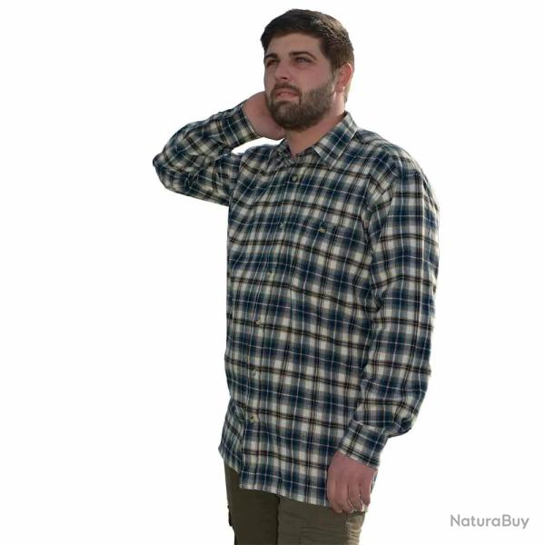 Chemise longue  carreaux bleu Chevron taille 2XL