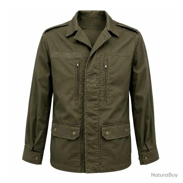Veste treillis militaire 4 poches Kaki enfants