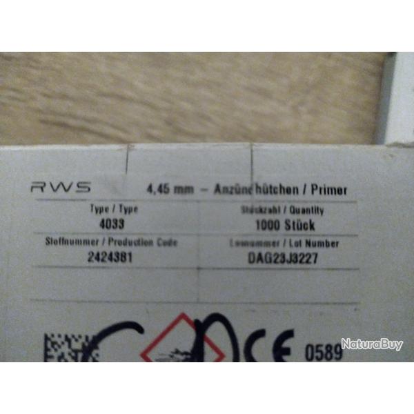 Amorces rcbs small rifle