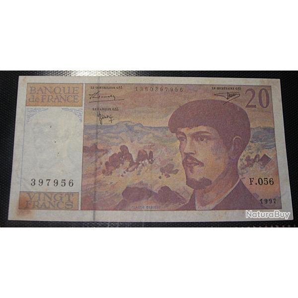 billet de 20  francs C.Debussy  de 1997 ttb