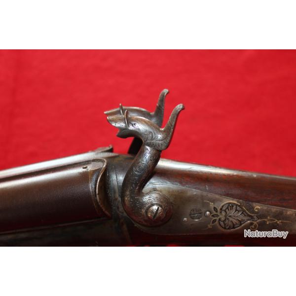Fusil de chasse a broche de grand luxe XIX�me