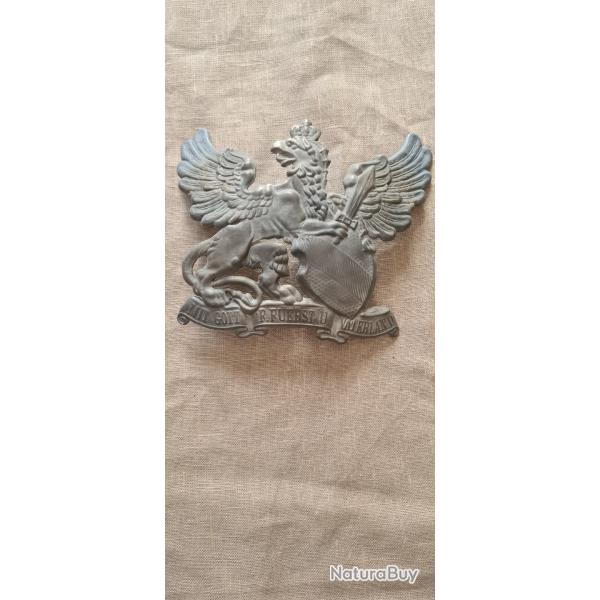 Plaque de casque a pointe,  Badoise fer WW1