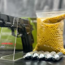 PACK PR&Ecirc;T A TIRER PISTOLET 6MM BERSA THUNDER 9 PRO CO2