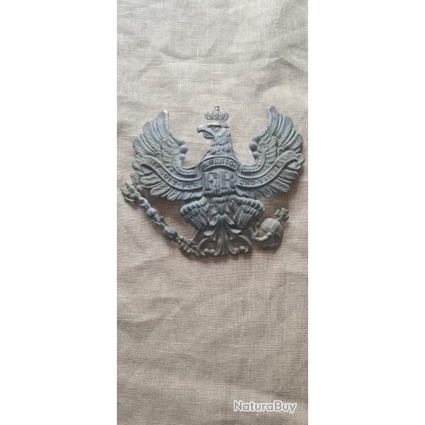 Plaque de casque a pointe,  Prusse fer WW1