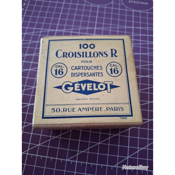Boite d'origine croisillons gevelot intacte en parfait �tat calibre 16