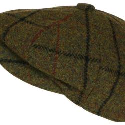 Casquette Gavroche Verte en Laine Carreaux Style Anglais Vintage Surwal Taille unique Vert