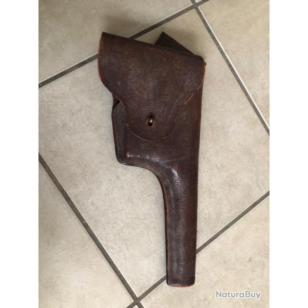 SUPERBE TUI CUIR C96 CAVALERIE US PRIV OU GUERRE USA CAMPAGNE DU  MEXIQUE 1916