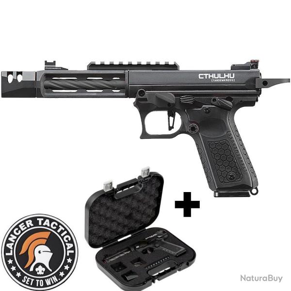 R�plique Airsoft Gaz GBB CTHULHU Lancer Tactical - Pistolet Blowback, Hop-Up r�glable, Fibre Optique