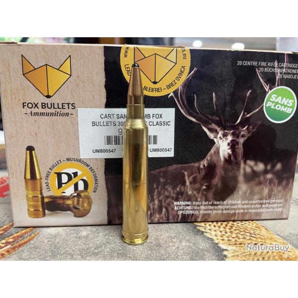 BF25! Balles Fox Bullets Sans plomb Cal 300Win Mag