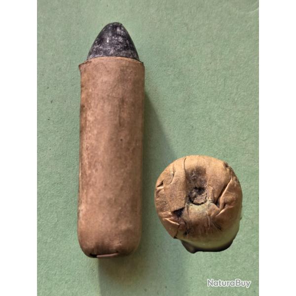 Une belle US  Gallager cal 50 " en feuillard de laiton recouverte de papier. carabine 1863/65