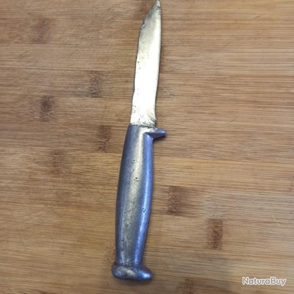 Couteau poignard artisanal de type Scout sans �tui, � nettoyer 2