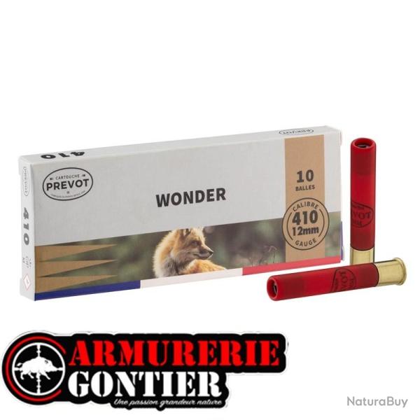 Cartouches PREVOT balles Wonder - Cal. 410