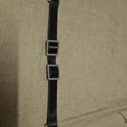 Jugulaire fer pour casque &agrave; pointe cuir &eacute;pais WW1   ( 6F )