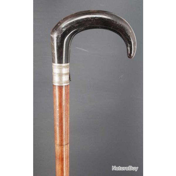 CANNE FUSIL DUMONTHIER CALIBRE 9MM PERCUSSION CENTRALE POIGNEE CORNE France XIX eme Categorie D