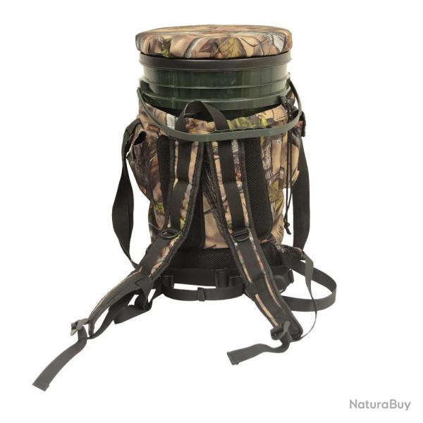 Black Friday ! Tabouret-seau pivotant camouflage rembourr� 25L rangement 45x30cm