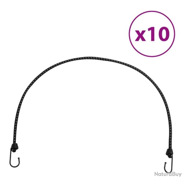 Cordes �lastiques polypropyl�ne caoutchouc 100 cm bandes r�fl�chissantes crochets 10 pcs