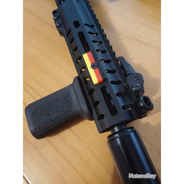 Clip Couvre rail M-lok - Drapeau Allemand Noir Rouge Jaune