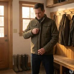 Veste Houston marron confort et robustesse outdoor et XL