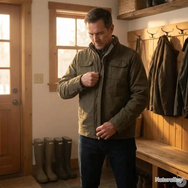Veste Houston marron confort et robustesse outdoor et XL