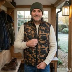 Gilet chauffant fibre polyester et carbone camo CE taille 2XL