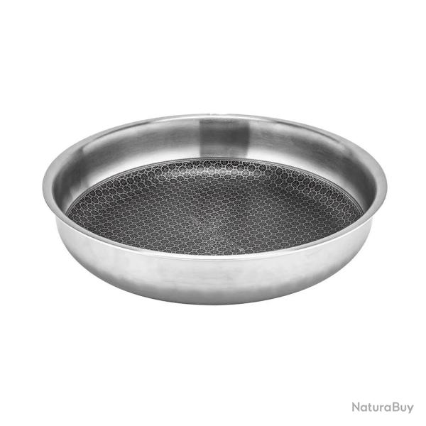 Po�le acier inoxydable nid d'abeille 24 cm