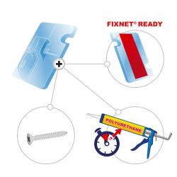 Fixation de protection filet FIXNET 30 x 35 mm