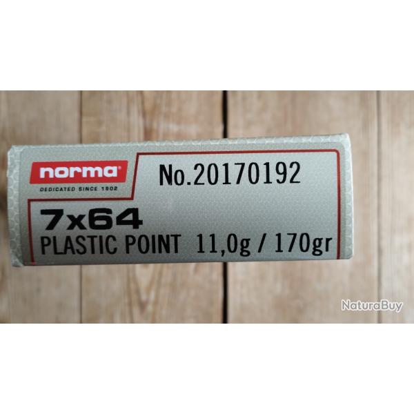 7x64 Norma plastic point 170gr bte 20