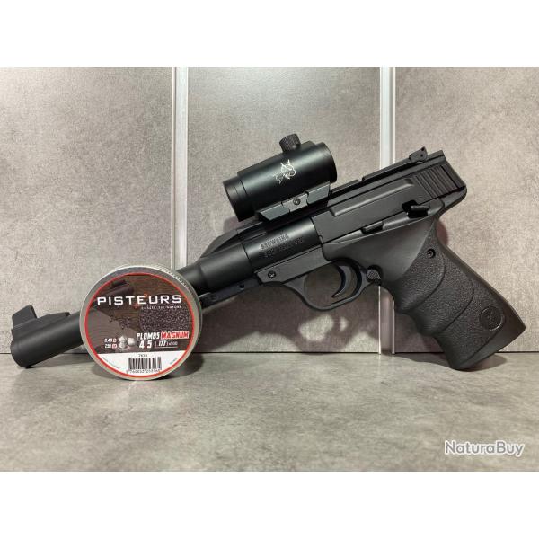 PACK Pistolet BROWNING Buck Mark URX Calibre 4,5 mm + Point rouge (r�gl�) + 1 boite de 500 plombs