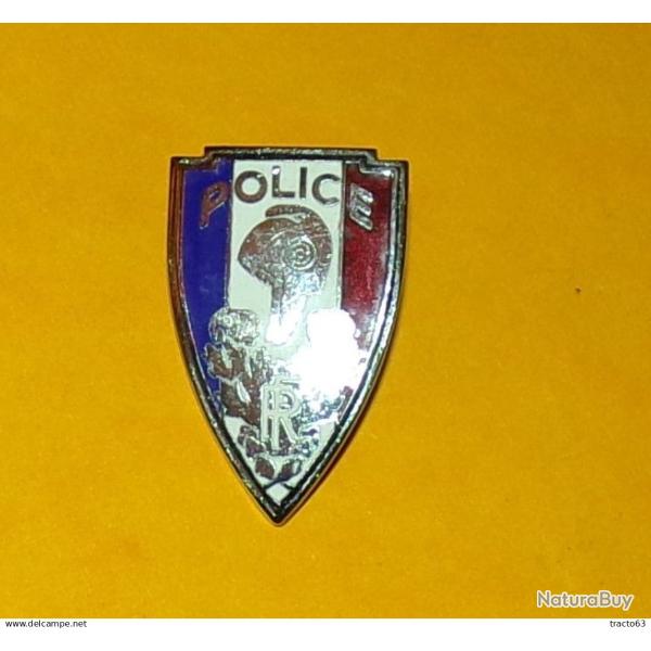 INSIGNE DE KEPI POLICE 37 MM  , FABRICANT COINDEROUX  PARIS  ,MODELE ANCIEN POUR COLLECTION , ETAT