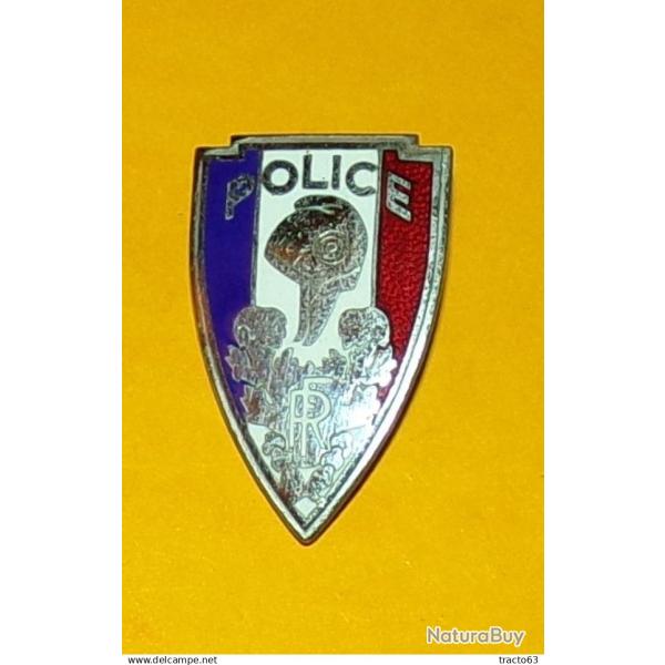 INSIGNE DE KEPI POLICE 37 MM  , FABRICANT SANS  ,MODELE ANCIEN POUR COLLECTION , ETAT� VOIR PHOTO .P