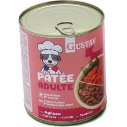 GUSTAV PATEE CHIEN ADULTE AGNEAU 800GR