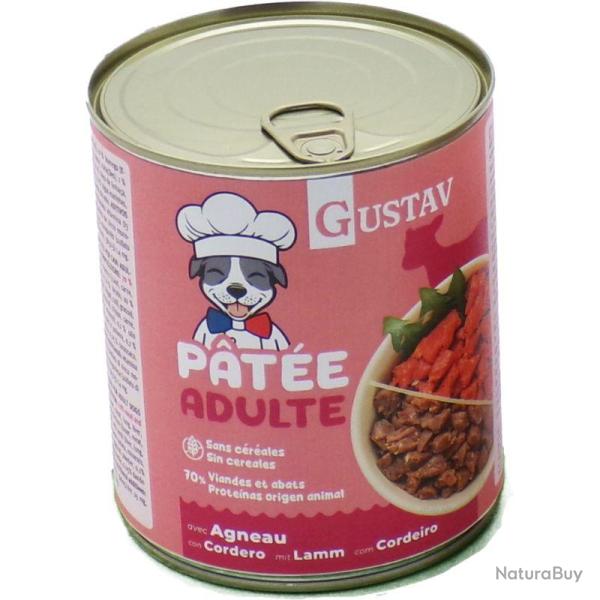GUSTAV PATEE CHIEN ADULTE AGNEAU 800GR