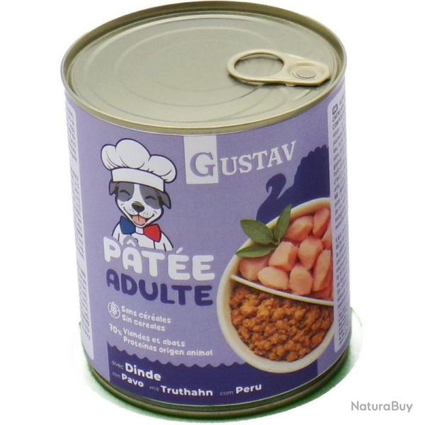 GUSTAV PATEE CHIEN ADULTE DINDE 800GR