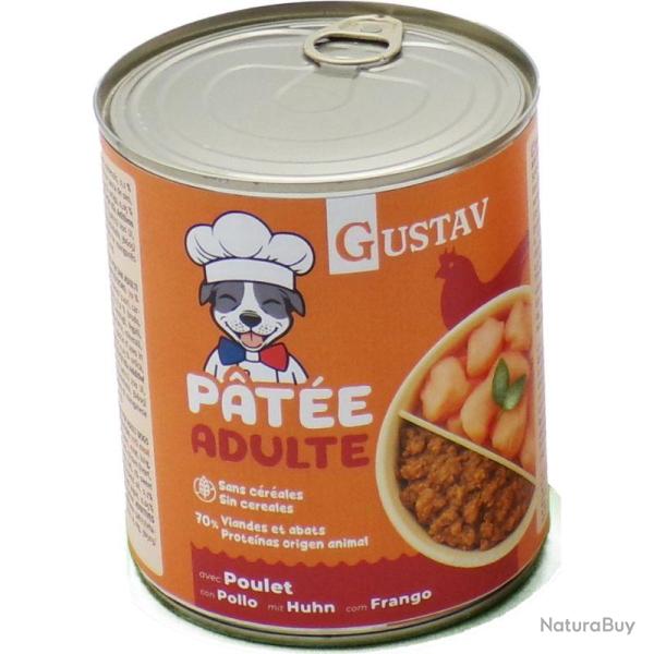 GUSTAV PATEE CHIEN ADULTE POULET 800GR