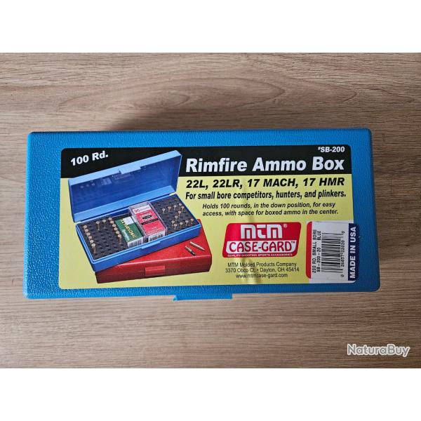 Boite pour munitions 22lr MTM Case-Gard SB-200