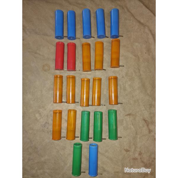 Lot de 22 cartouches � broche SPALEK'ARM cal.16 divers N�