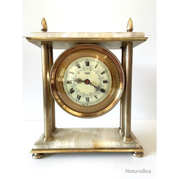 Vintage Pendulette Pendule Horloge Portique VEDETTE Made in France Louis XVI Art