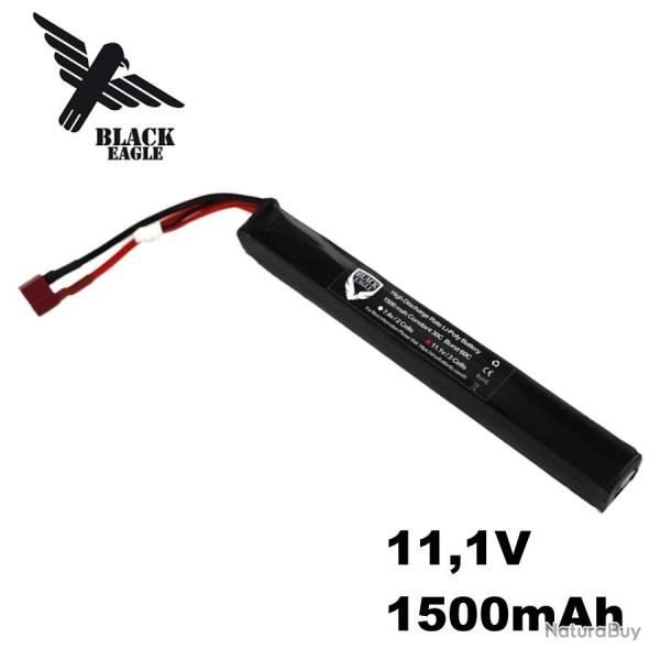 Batterie Li-Po 11.1V 1500mAh Stick pour AEG T-Dean Airsoft - BLACK EAGLE