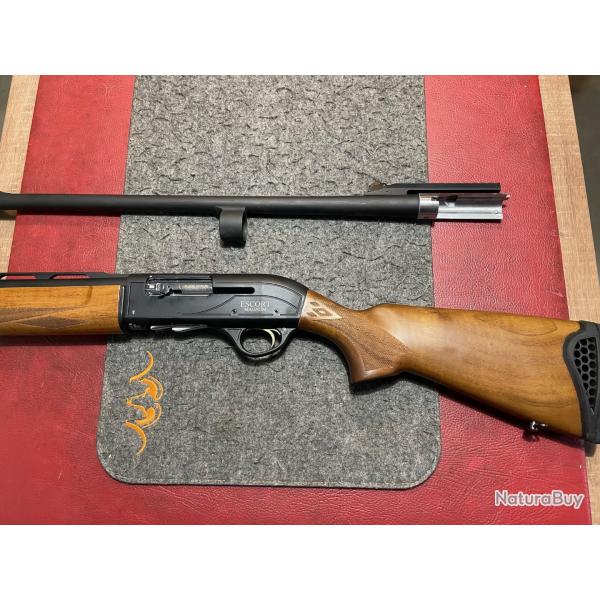 FUSIL SEMI-AUTO HATSAN ESCORT SLUG COMBO BOIS CAL.12 GAUCHER canon 61 + canon 71