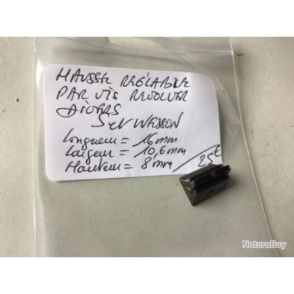 VENDU PAR LE-CUIRASSIER HAUSSE RGLABLE PAR VIS POUR REVOLVER TYPE SMITH ET WESSON