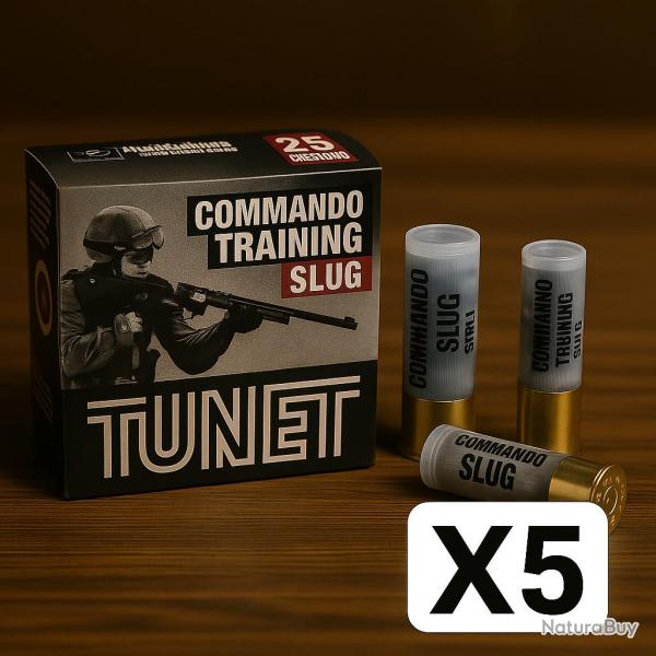 Wahoo lisse ! - Cartouches Tunet Commando training Slug 28g - Cal.12 - 125 cartouches